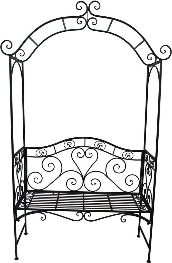 Banc avec arc de roses COLIMA : Optimisez l'espace et décorez le jardin