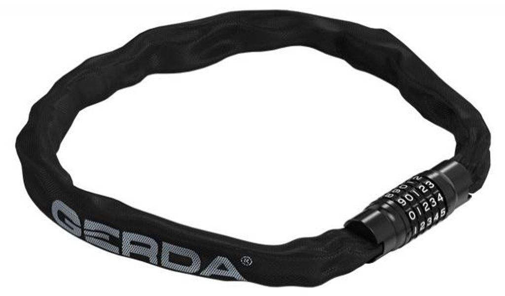 GERDA CONTRA COMBO 900/8x8C Fahrradschloss Kettenschloss schwarz rundes Gehäuse