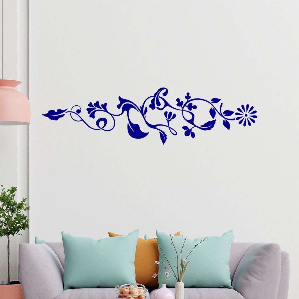 verschiedene Blätter - Pflanze - Kleeblatt Wandtattoo in 6 Größen - Wandaufkleber Wall Sticker - Dekoration, Küche, Wohnzimmer, Schlafzimmer, B...