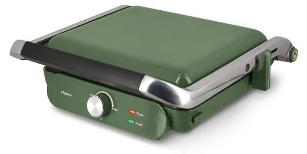 Barbecue électrique vert sauge 2000W avec grille de cuisson amovible