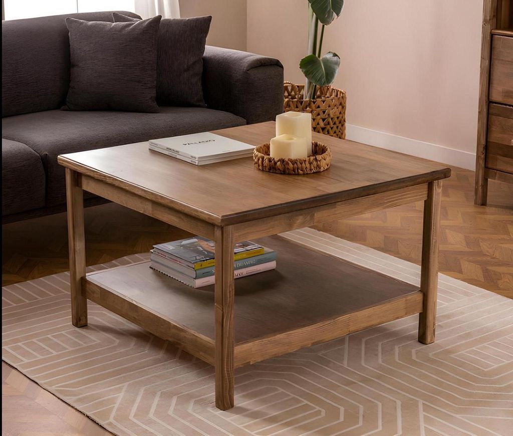 Moderner Dunkelbrauner Couchtisch r Sofatisch Edler Lounge-Tisch