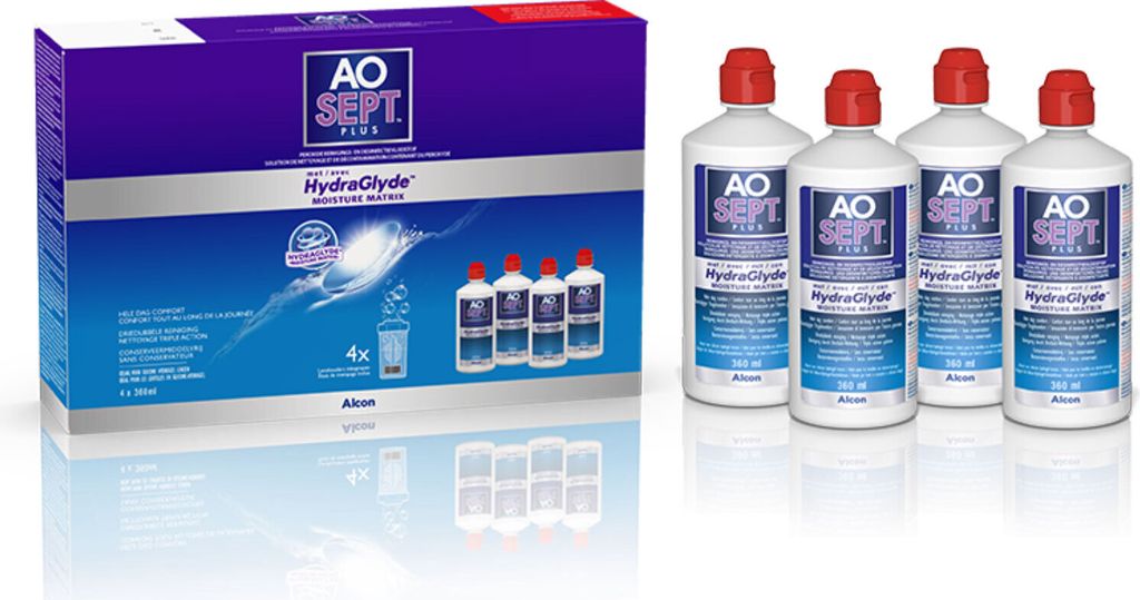 AOSEPT PLUS mit HydraGlyde - 4 x 360ml + Behälter Produktbild 