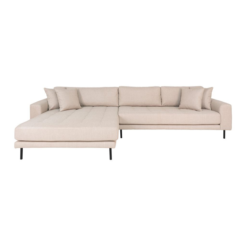 Wohnlandschaft >Lido< in Beige, Stoff - 290x76x92cm (BxHxT)