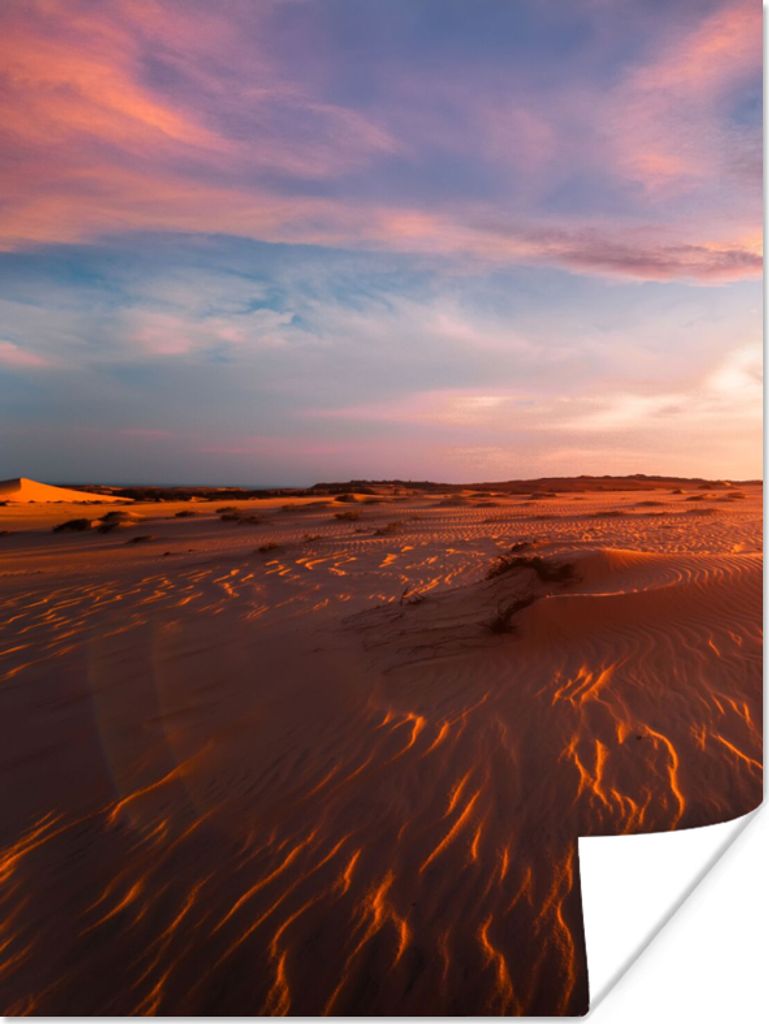 MuchoWow Poster Sand - Landschaft - Himmel - Wüste 120x160 cm - Wandbilder