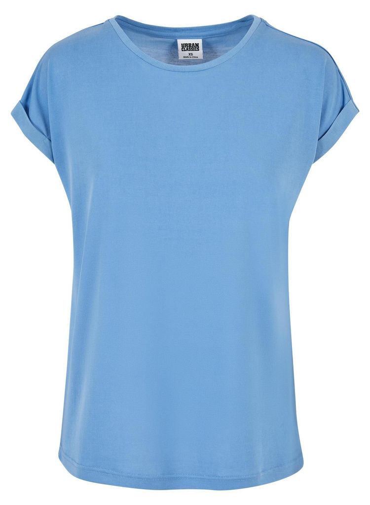 Urban Classics - T-Shirt Überschnittene Schulter für Damen TN594 (L) (Blau)