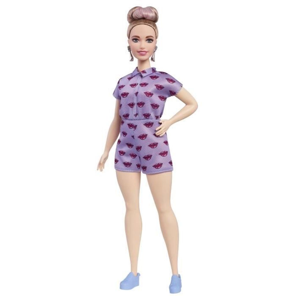 MATTEL FJF40 Barbie Fashionista in tuta con stampa di bocca Immagine del prodotto 