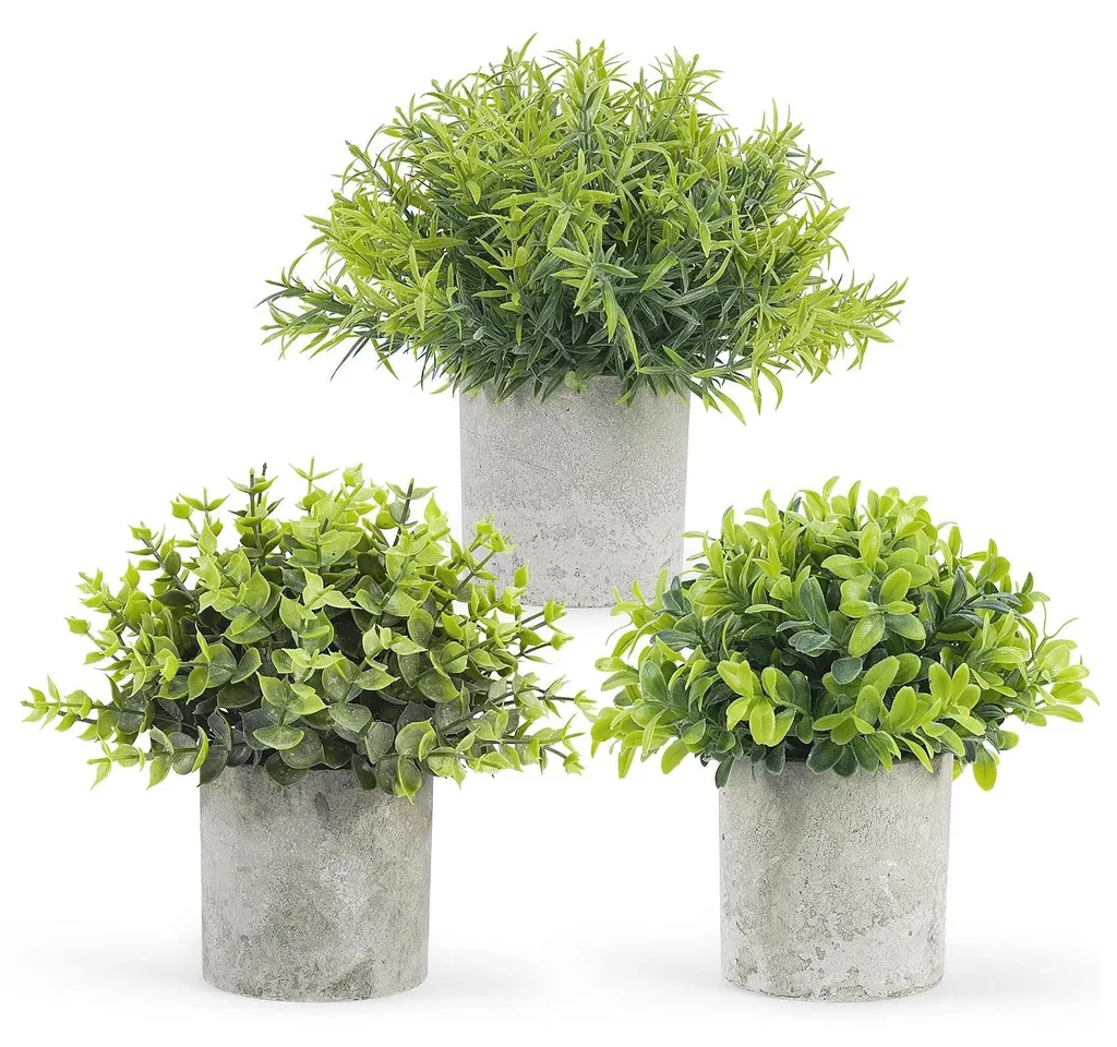 Plantes artificielles d'eucalyptus : verdure sans arrosage en lot de 3