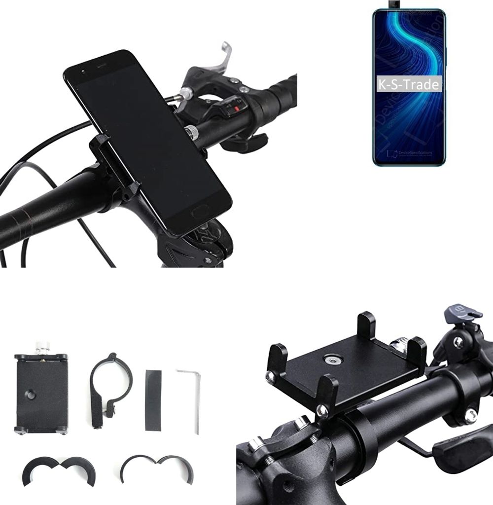 K-S-Trade Handyhalterung für das Fahrrad kompatibel mit Huawei Honor X10 Pro Halter Lenkstange Fahrradhalterung Motorrad Bike Mount Befestigung