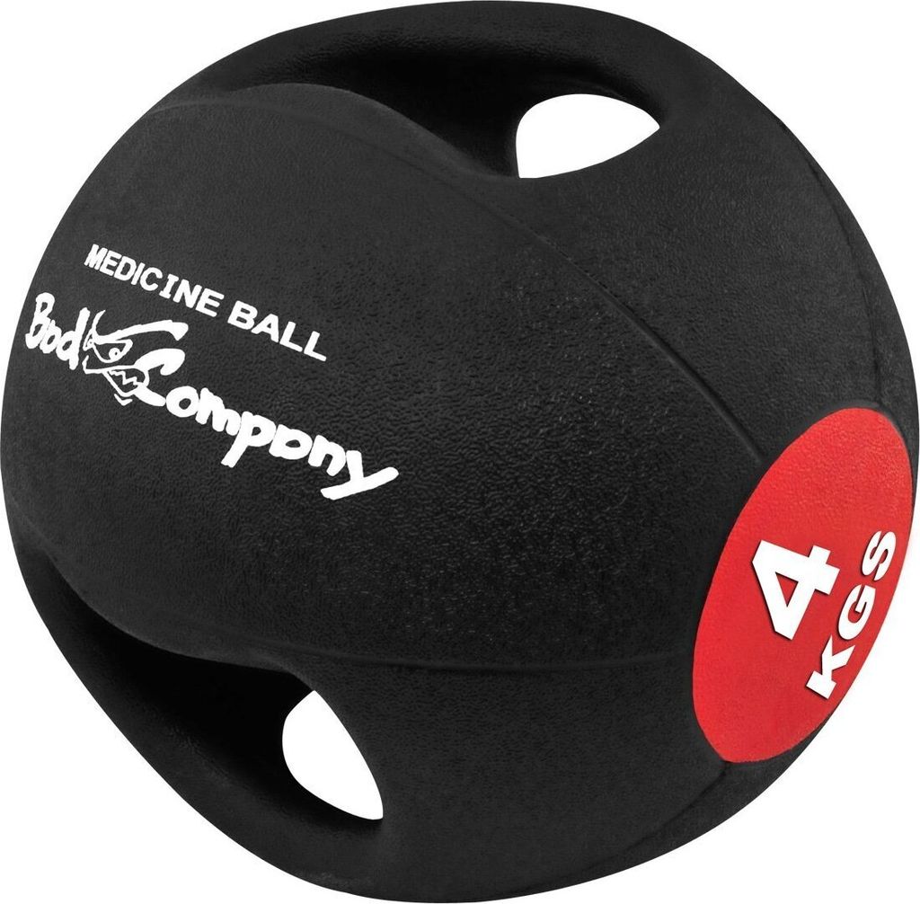 Medizinball mit Doppelgriff aus Gummi 4 kg Produktbild 