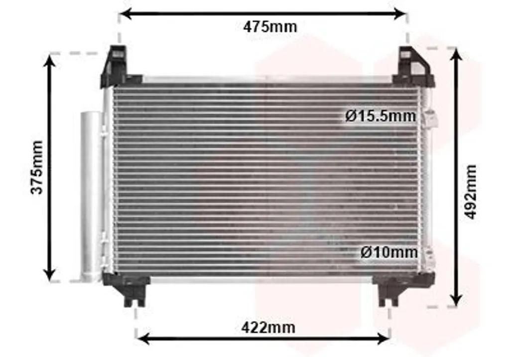 Radiateur de clim VAN WEZEL pour Toyota Urban Cruiser et Yaris - 53005413