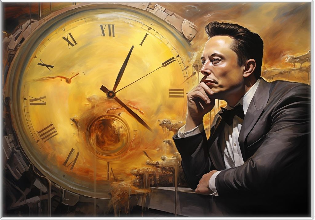 Wallario Wandbild Zeitgedanken, Größe: 70,30 x 100,30 cm, Poster mit weißem Kunststoffrahmen