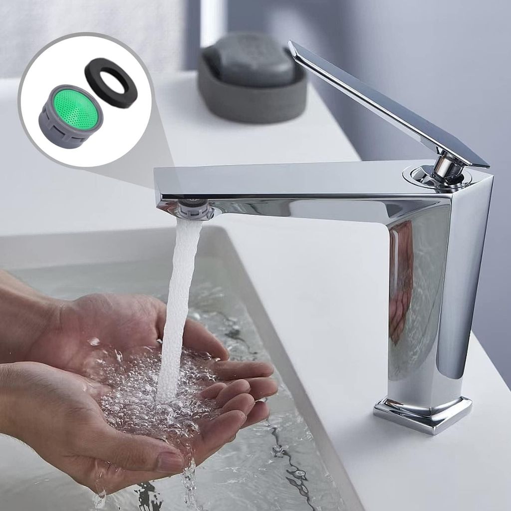 10-teiliges Wasserhahnbelüfter-Set mit 10-teiligem Dichtungsset, Wasserhahnfilter, Wasserhahnbegrenzer, Badezimmerzubehör, Filtereinsätzen, Wass...
