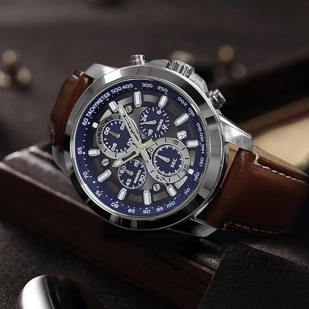 Orologio Cronografo Uomo Quarzo: Eleganza Impermeabile per Lavoro e Tempo Libero - 4