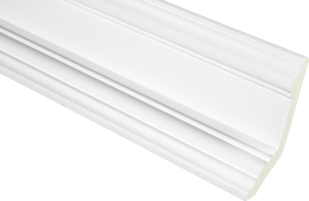 HEXIM Stuckleisten glatt PolyurethanPolyurethane Stuck Dekorbau für Wand und Decke | 2 Meter FH9061 114x50mm | Deckenzierleiste Eckleiste