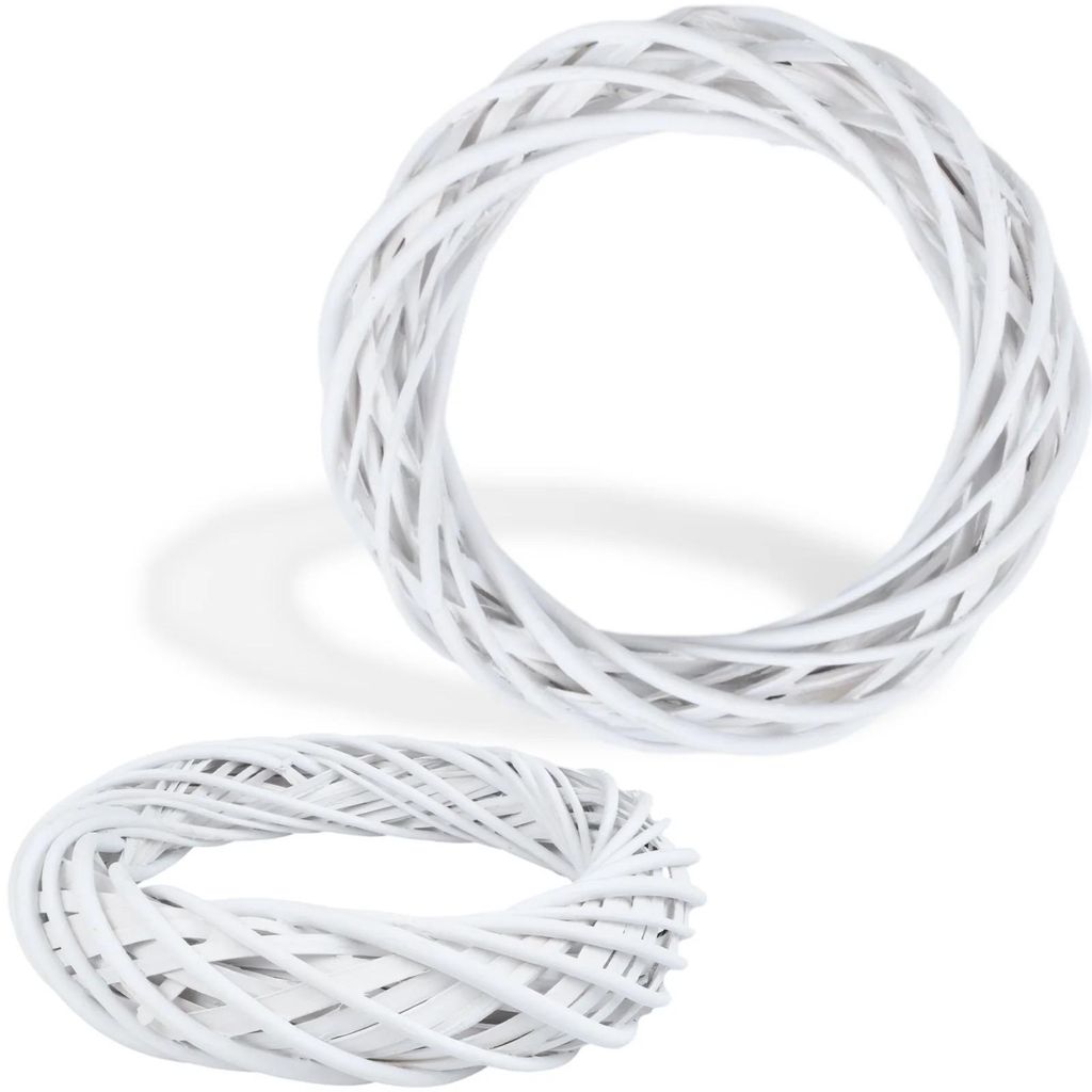Weidenkranz Türkranz Deko Kranz Weiß 35 cm Kranzrohling aus Produktbild 