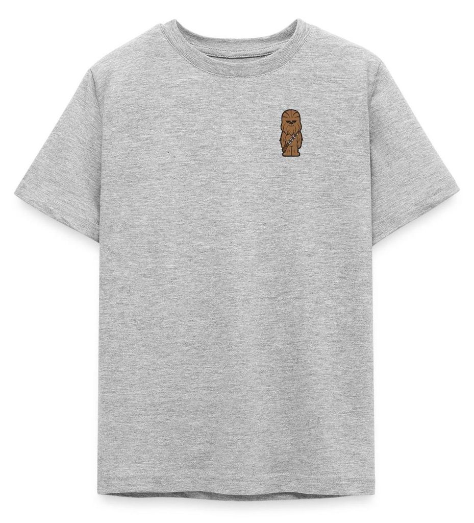 Star Wars Chewbacca Chestprint Teenager T-Shirt, 152/164 (12-14 Jahre), Grau meliert