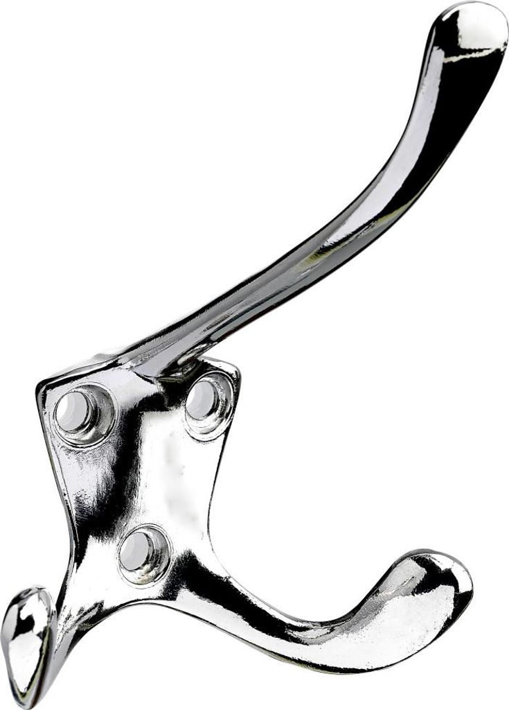Hettich Hut- & Mantelhaken 9,6 x 7,6 x 9 cm  vernickelt Produktbild 