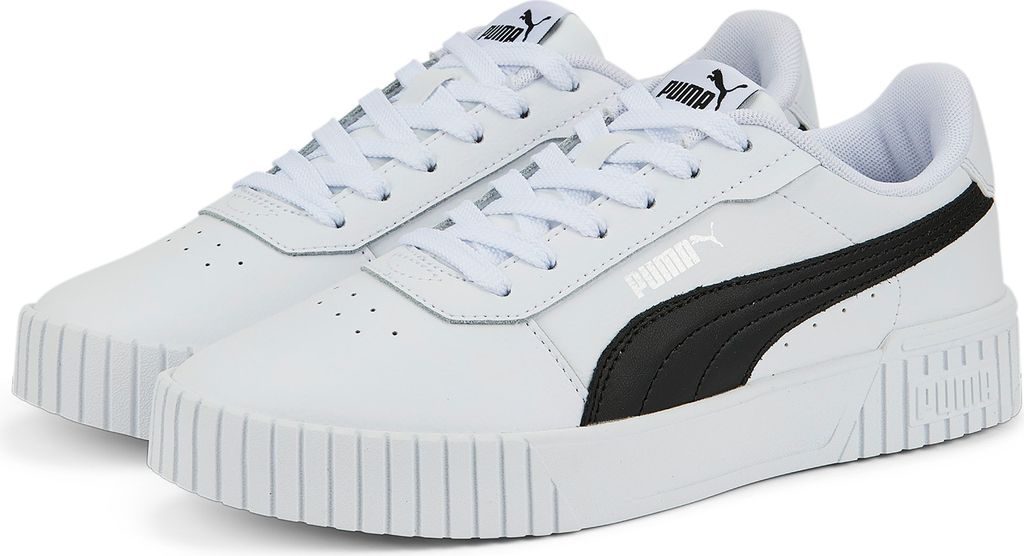 Puma Damen-Sneaker Carina 2.0 Weiß-Schwarz, Farbe:weiß, UK Größe:8