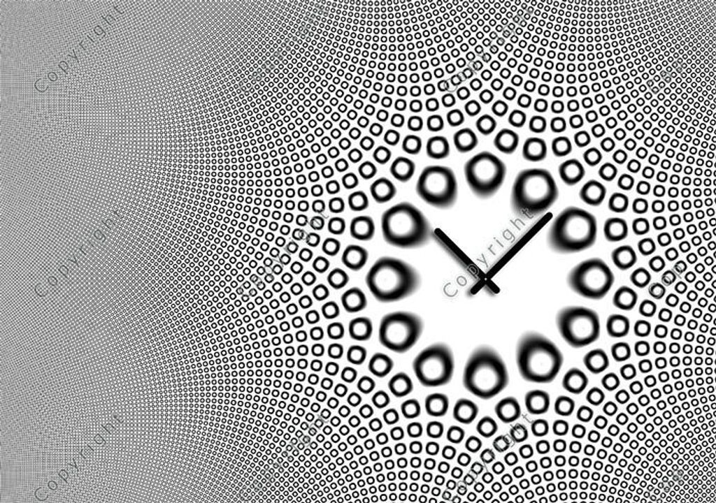 4345 Dixtime Designer Wanduhr, Wanduhren, Moderne Wohnraumuhr 70cm x 100cm