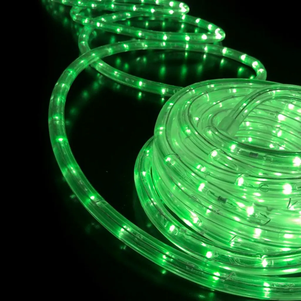 Gaine LED verte 50m IP44 découpable : solution pour éclairage extérieur