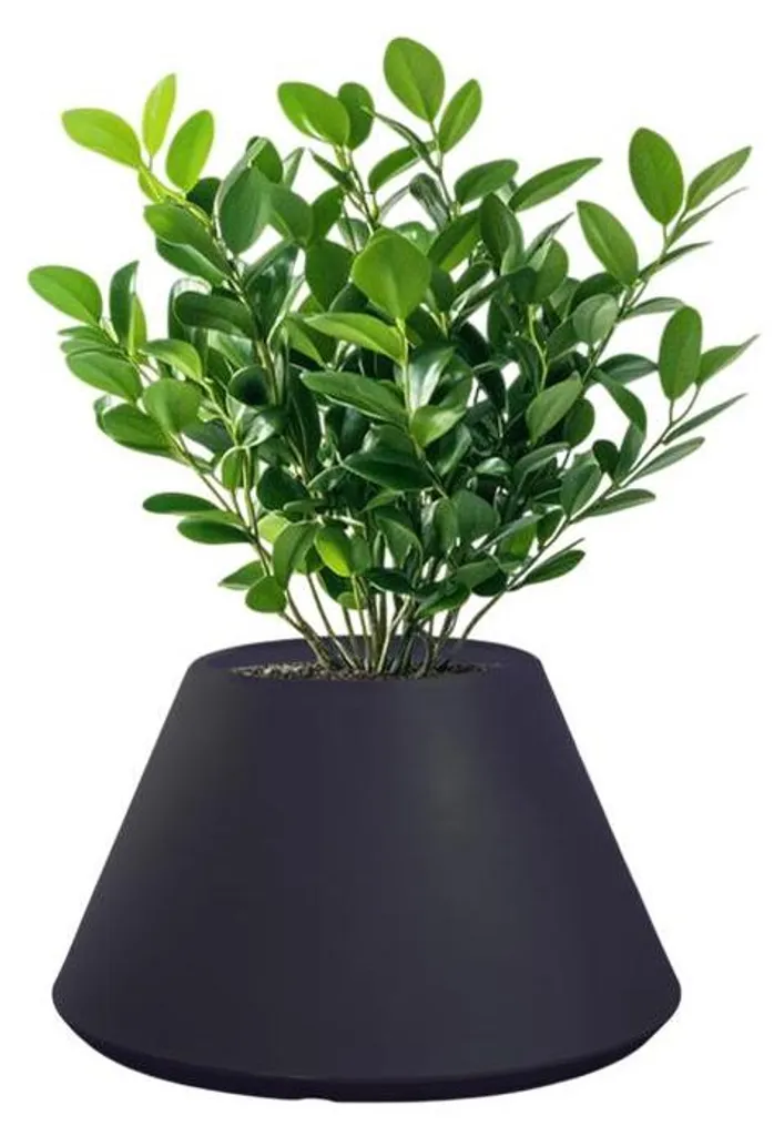 Pot de fleurs résine anthracite Stromboli 60x35 cm résistant au gel