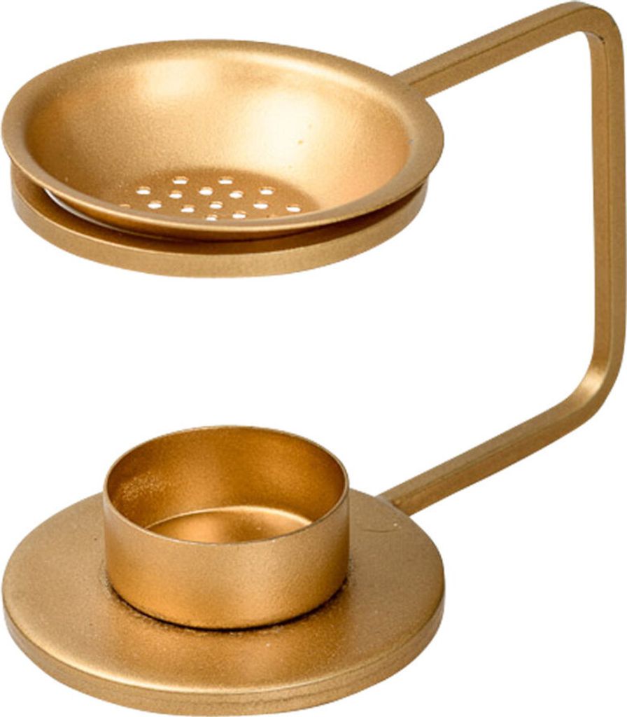 Räucherstövchen Eisen gold H 8,5 cm