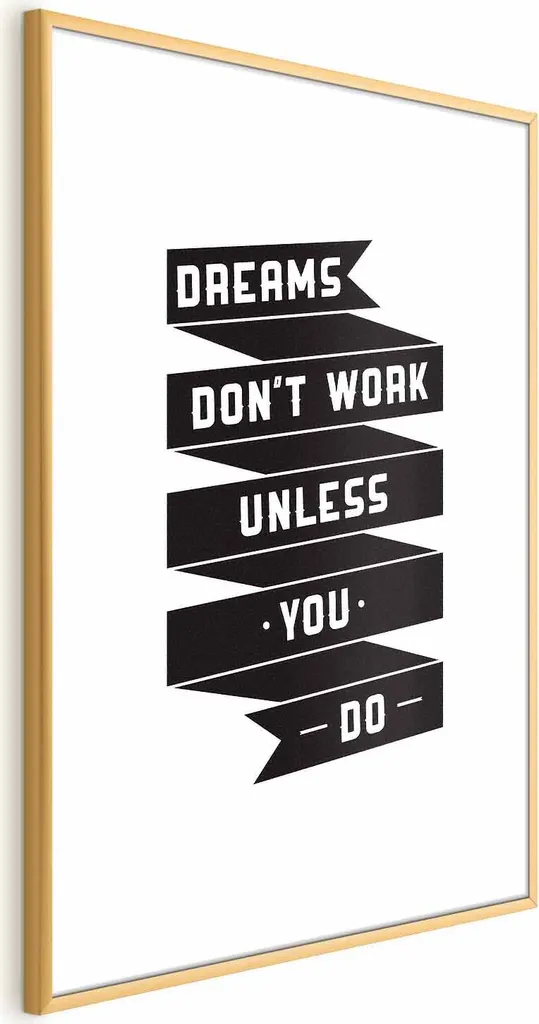Quadro 60x90 con Cornice Oro - Poster Dreams con Vetro Infrangibile