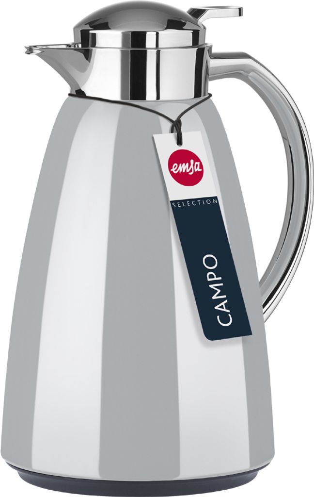emsa Isolierkanne CAMPO 1,0 Liter pastellgrau hochglänzend Produktbild 