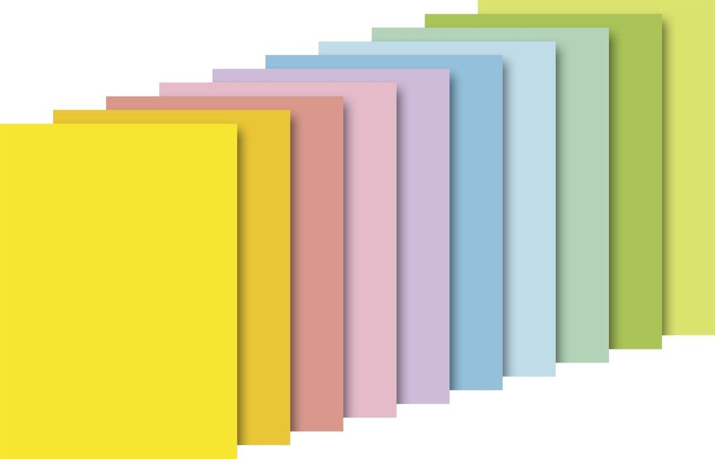 Heyda Tonpapierblock A4 pastell 10 Blatt sortiert