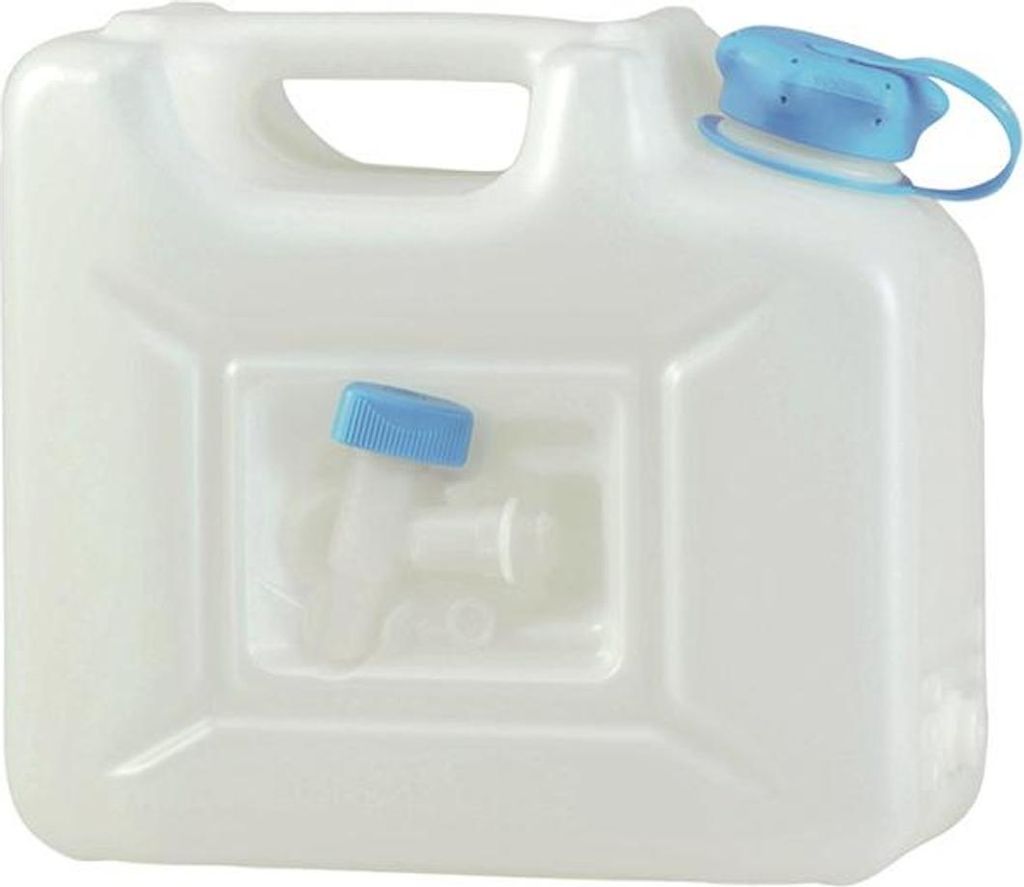 Hünersdorff Wasserkanister 10l HD-PE natur mit integriertem Produktbild 