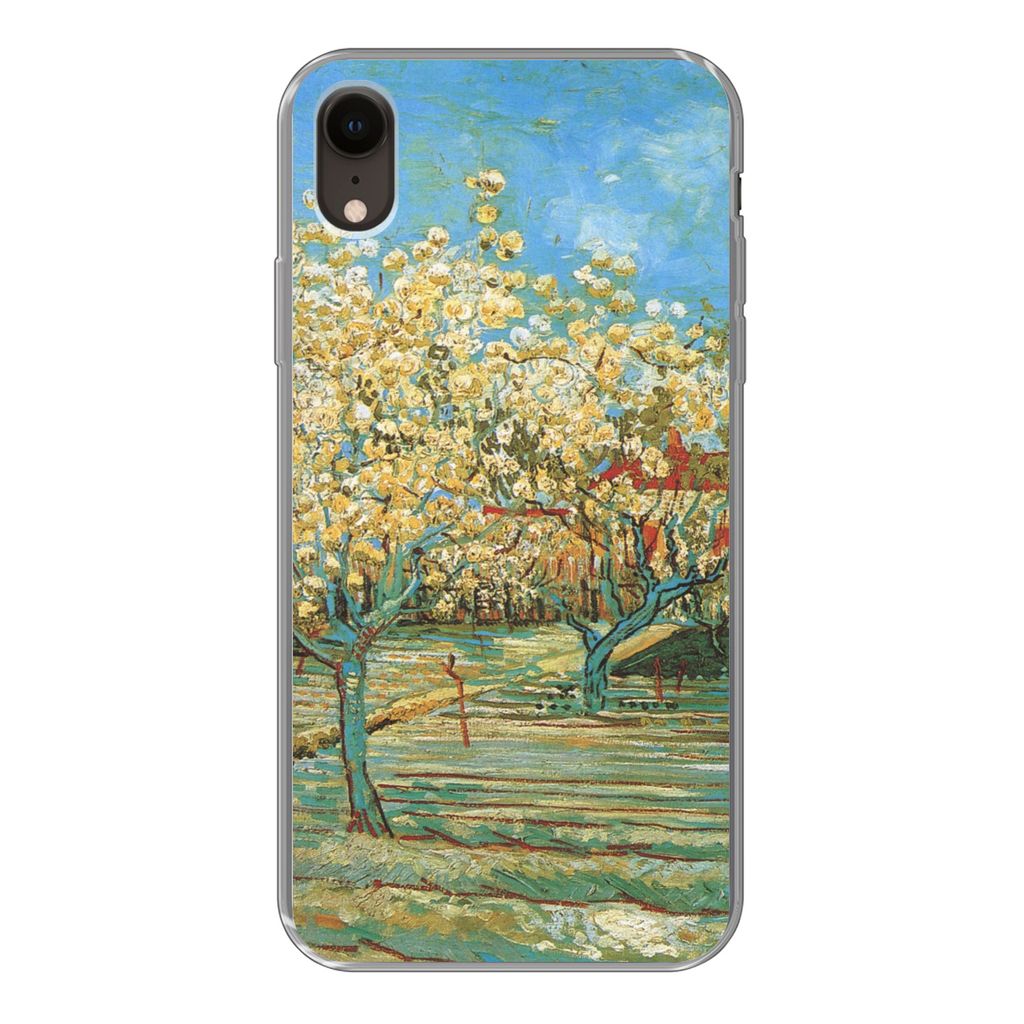 MuchoWow Handyhülle Schutzhülle Hülle für iPhone XR Blühender Obstgarten - Vincent van Gogh Silikon Softcase Handy Hülle - Schutzdeckel
