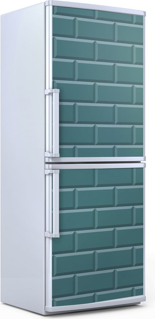 Kühlschrankdekoration 60x180 cm Aufkleber auf dem Kühlschrank - farbige Backstein Ziegel