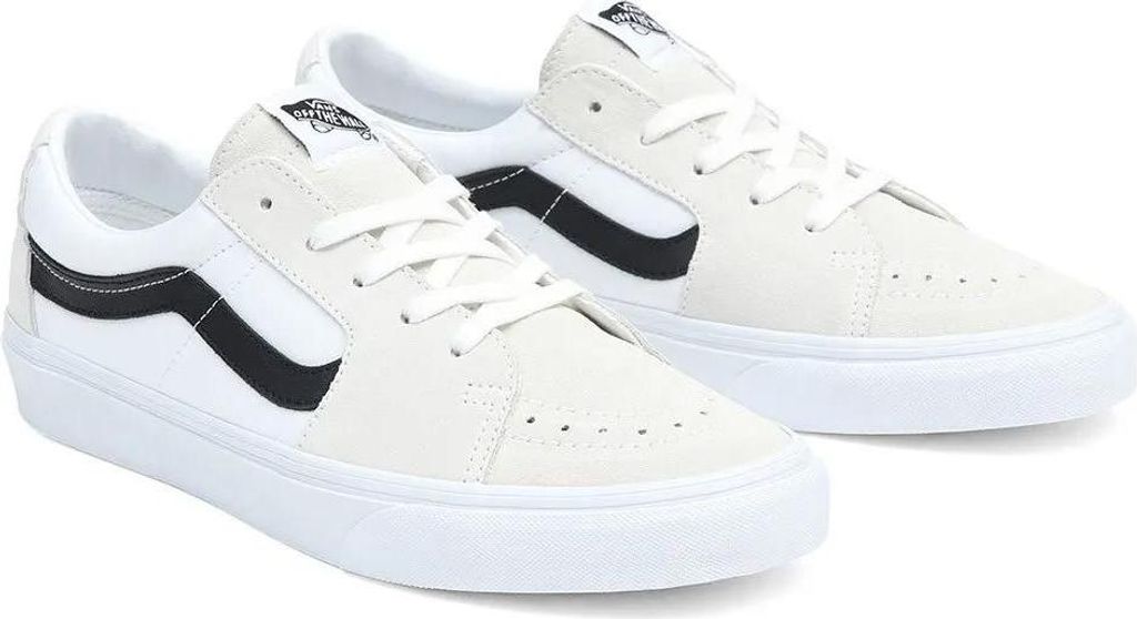 A pair of Vans Sk8-Low sneakers shown from a diagonal angle on a white background.