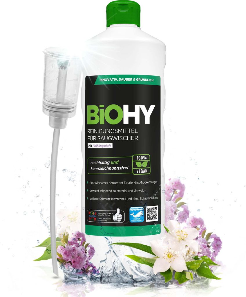 BiOHY Reinigungsmittel für Saugwischer mit Frühlingsduft, Produktbild 
