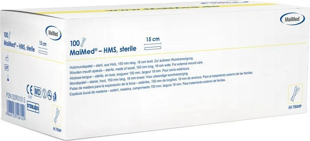 Maimed HMS Spatola per Bocca in Legno Sterile 100pz | Shop Medico