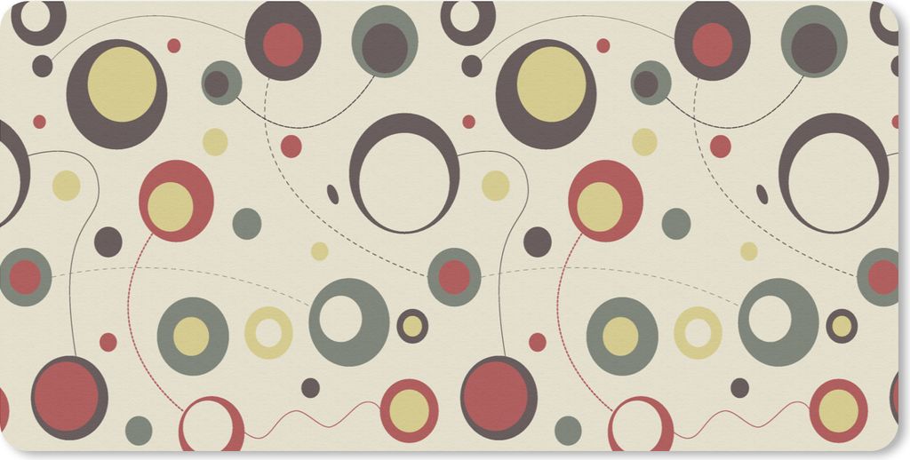 MuchoWow Schreibtischunterlage Kreis - Linie - Design 80x40 cm - XXL Mauspad - Gaming Mauspad