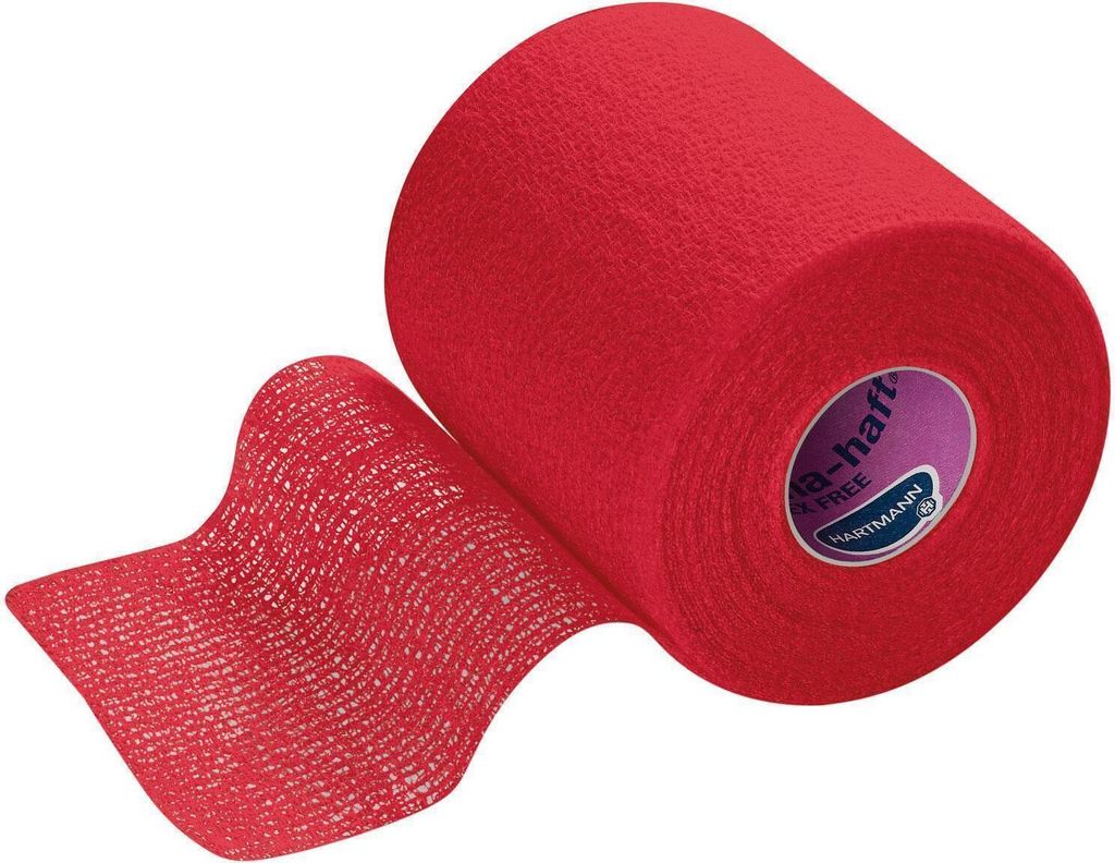 Hartmann Peha-haft kohäsive Fixierbinde 6 cm x 20 m rot latexfrei