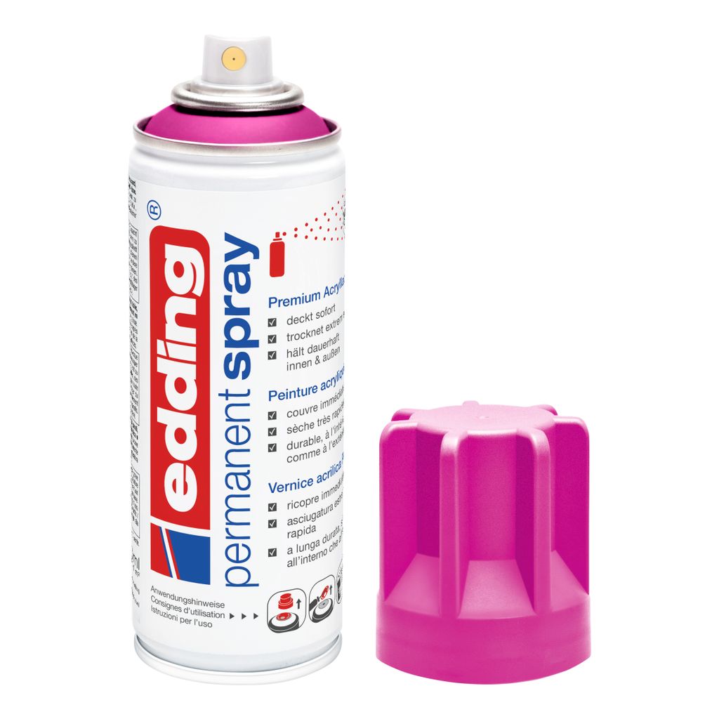 Edding Permanent Spray, 200 ml, Magenta, Matte, Sprühdose Produktbild 
