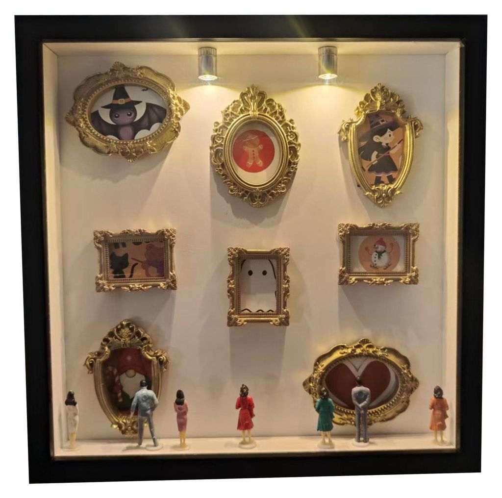 DIY Mini-Museums-Silhouette-Box mit Beleuchtung, individuell gestaltbare Foto-Erinnerungsvitrine, personalisiertes DIY-Schattenbox-Rahmen-Set mit M...