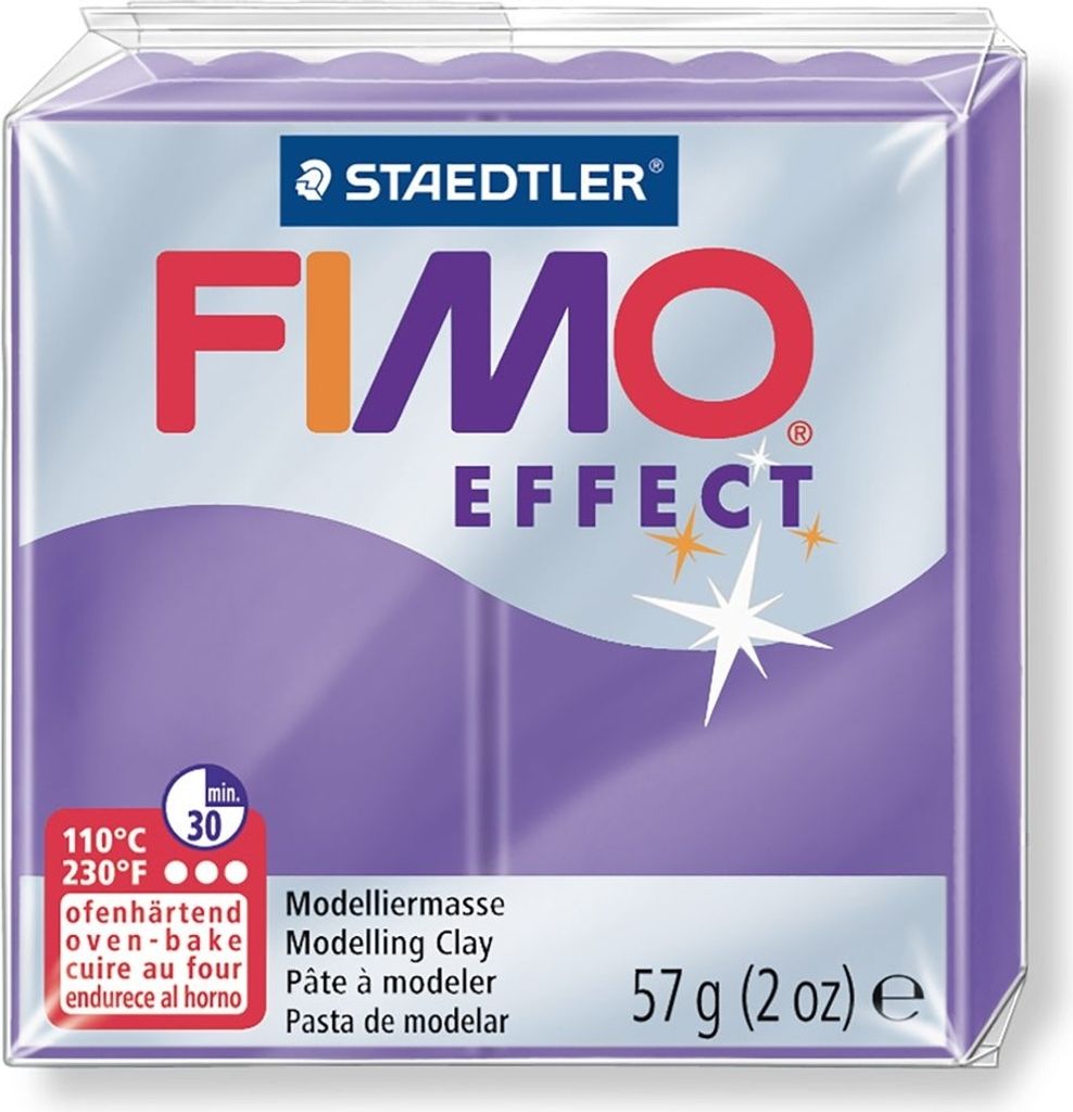 FIMO EFFECT Modelliermasse ofenhärtend transparent lila 57 g