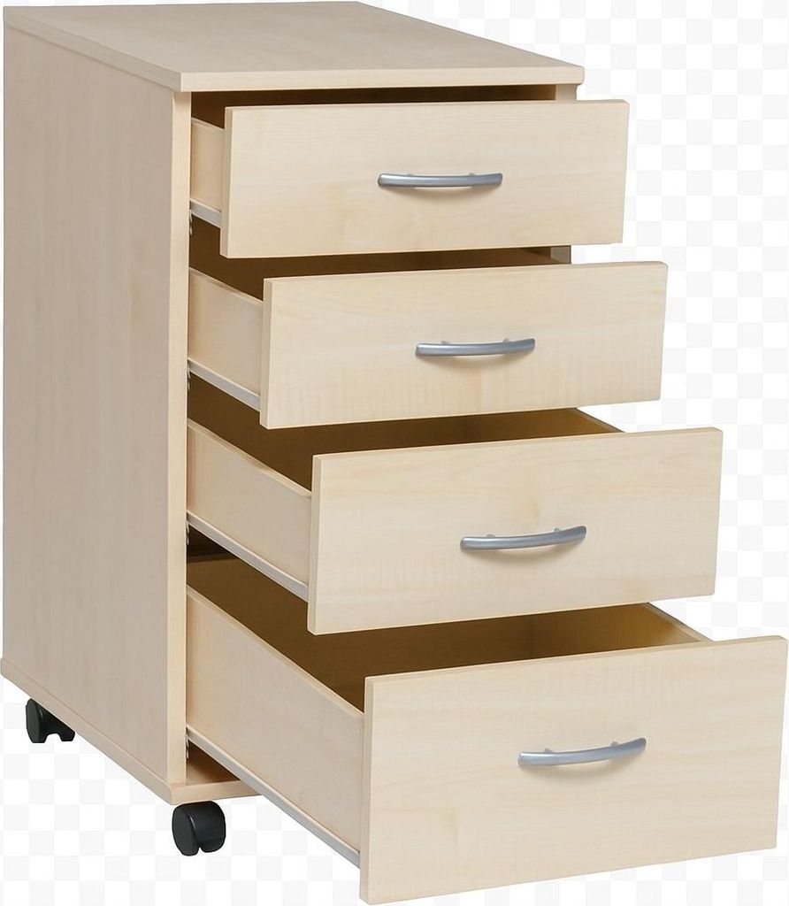 Rollcontainer Ahorn Schubcontainer Container Büroschrank Produktbild 