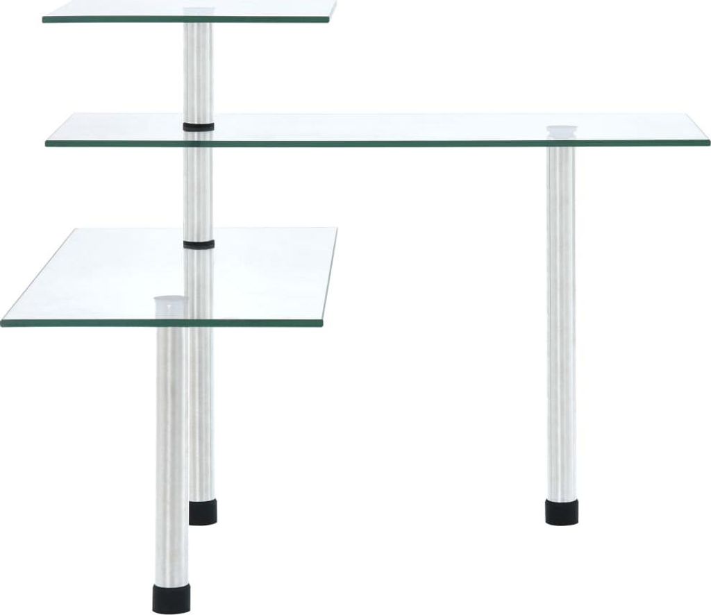 vidaXL Küchen-Eckregal 3 Ebenen Hartglas Produktbild 