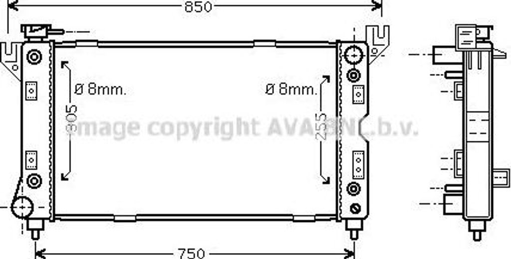 AVA CR2029 Motorkühler OE 4682588 kompatibel mit Voyager