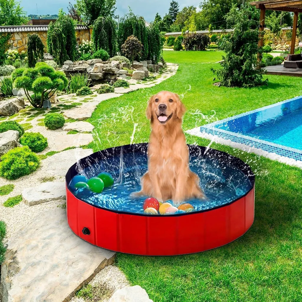 Évitez les coups de chaleur - Piscine pour chiens robuste et anti-fuite