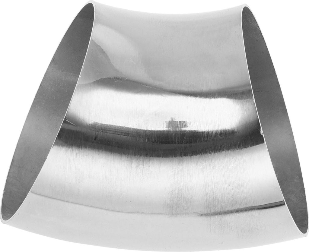 45 Grad Bogenbogen Ellenbogen Auto Modifizierte Auspuffrohrrohrleitung Rohr 4" Zoll OD Dicke 1,5 mm/16GA 102x140x1,5 mm 201 Edelstahl Silberton