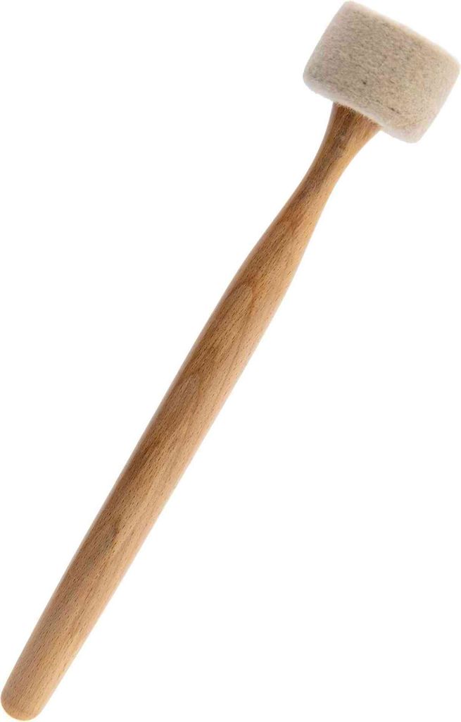 31cm Klöppel aus Holz mit weichem Filz - Klangstab, beruhigende Schwingungen