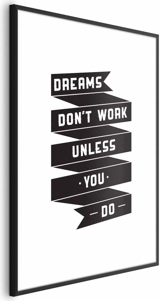 Poster dei sogni 60x90 cm con Cornice Nera Elegante e Margine Bianco