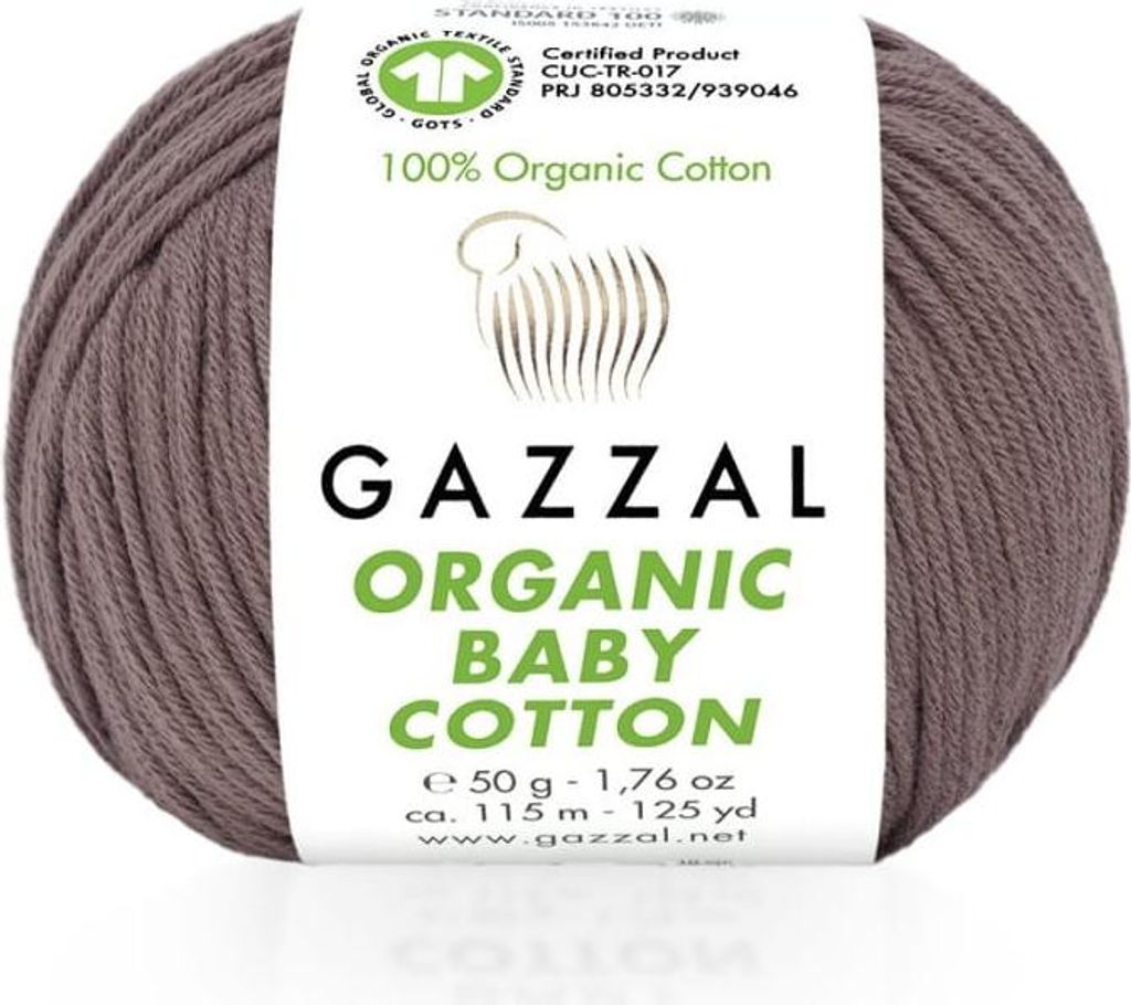 Gazzal Baumwolle Babywolle Kaffee, Hautfreundlich & Umweltfreundlich