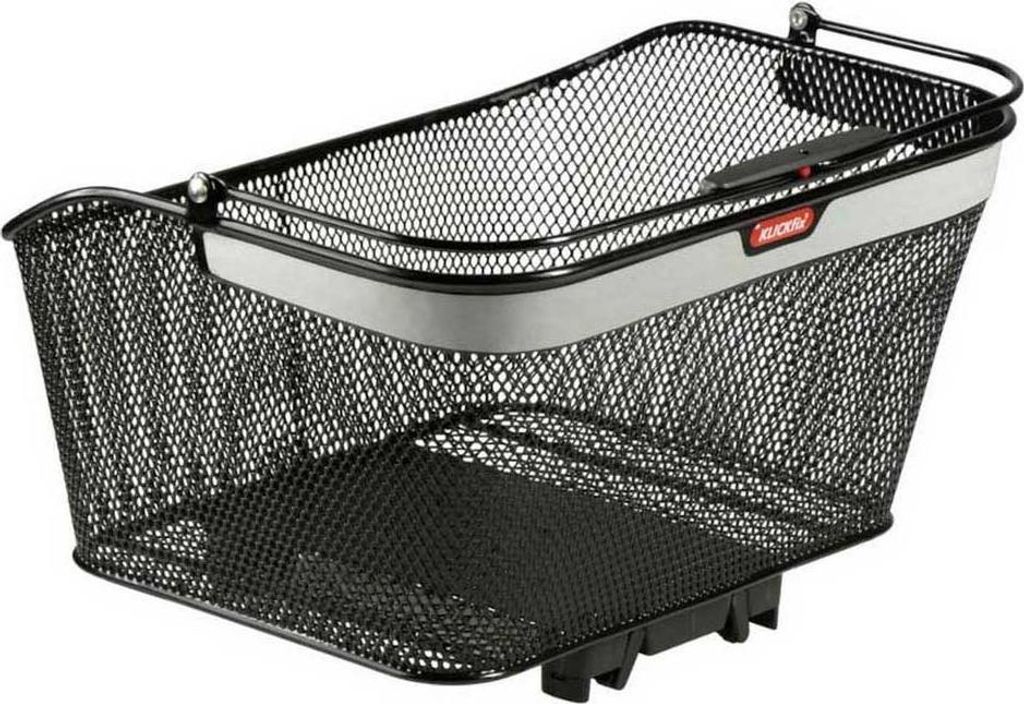 KLICKfix City Basket Reflect, Hinten, Fahrradkorb, Schwarz, Produktbild 