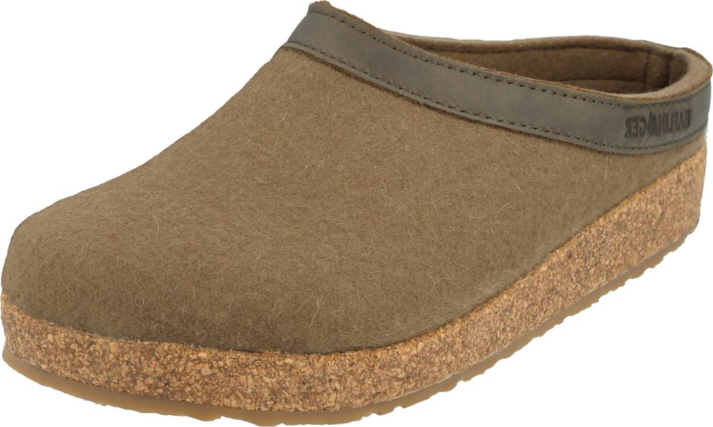 Haflinger Damen Hausschuh Herren Pantoffel Wolle Grizzly Torben 713001, Größe:37 EU, Farbe:Braun